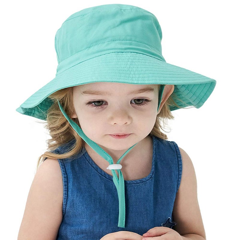 MaxNova Baby Sun Hat Toddler Summer UPF 50+ Baby Girl Bucket Hat Wide Brim Beach Hats for Baby Boys 6-12,12-24Months - Image 4